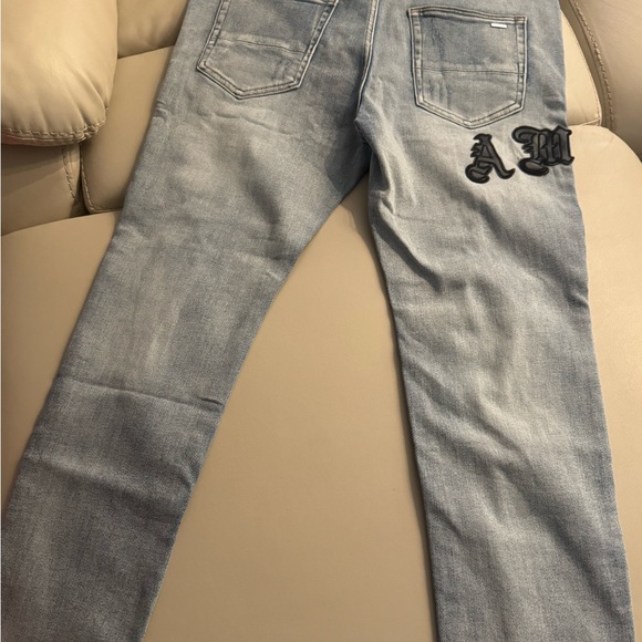 Amari Old English distressed skinny jeans in a light blue wash size 38 - Picture 4 of 17